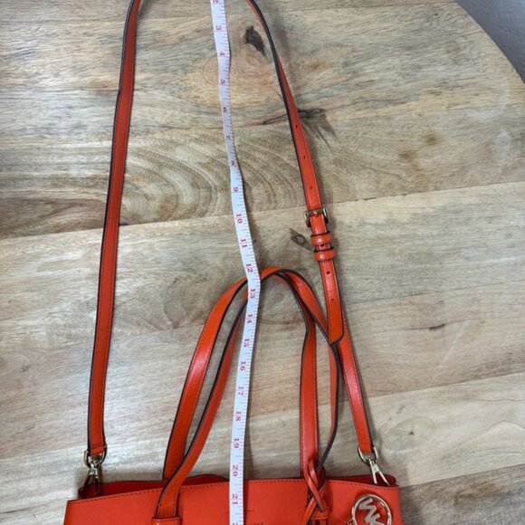 Michael Kors Orange Leather Shoulder Bag - Picture 7 of 8